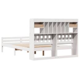 Berkfield Home Bookcase Bed without Mattress White 140x200cm Solid Wood Pine - Size: 140x200 cm - thumbnail 6