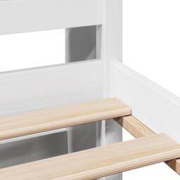 Berkfield Home Bookcase Bed without Mattress White 140x200cm Solid Wood Pine - Size: 140x200 cm - thumbnail 9