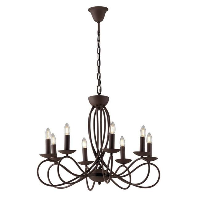 Netlighting GINEVRA 8 Light Chandeliers Corten 70x42cm in Brown - Size: 70x42 cm