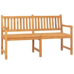 Berkfield Home 3-Seater Garden Bench with Table 150 cm Solid Teak Wood in Brown - thumbnail 2