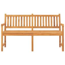 Berkfield Home 3-Seater Garden Bench with Table 150 cm Solid Teak Wood in Brown - thumbnail 3