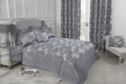 New Edge Blinds English Garden Bedspread in Grey - Size: Double - thumbnail 3