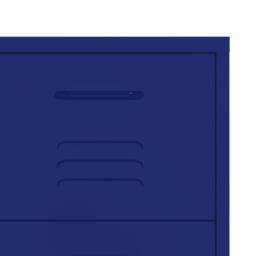 Berkfield Home Sturdy Drawer Cabinet Navy Blue 80x35x101.5 cm Steel - thumbnail 7