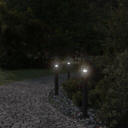 Berkfield Home Outdoor Floor Lamps 3pcs Black 60 cm Stainless Steel - thumbnail 3