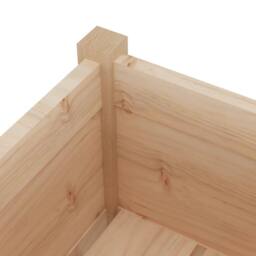Berkfield Home Durable Garden Planter 70x70x70 cm Solid Pinewood in Light Tan - Size: 70 x 70 x 70 cm - thumbnail 5