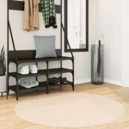 Berkfield Home Rug HUARTE Short Pile Soft & Washable Beige √ò 120 cm - Size: Medium - thumbnail 2