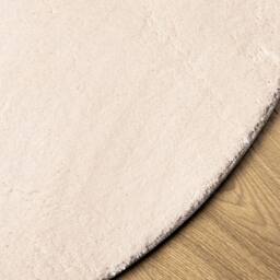 Berkfield Home Rug HUARTE Short Pile Soft & Washable Beige √ò 120 cm - Size: Medium - thumbnail 4