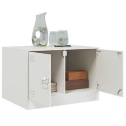 Berkfield Home Sturdy Coffee Table White 67x50x44 cm Steel - Size: 67 x 50 x 44 cm - thumbnail 5