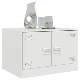Berkfield Home Sturdy Coffee Table White 67x50x44 cm Steel - Size: 67 x 50 x 44 cm - thumbnail 4