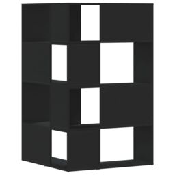 Berkfield Home Corner Bookcase 4-Tier Black 85x85x140 cm Engineered Wood - Size: 85 x 85 x 140 cm - thumbnail 6