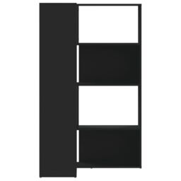 Berkfield Home Corner Bookcase 4-Tier Black 85x85x140 cm Engineered Wood - Size: 85 x 85 x 140 cm - thumbnail 5