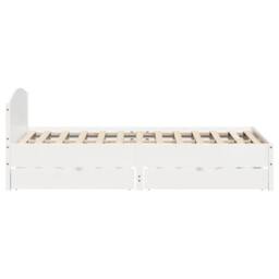 Berkfield Home Bed Frame without Mattress White 140x200 cm Solid Wood Pine - thumbnail 7