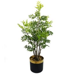Leaf 60cm Artificial Nandina Bonsai Ficus Tree in Green - thumbnail 5