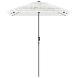 Berkfield Home Durable Garden Parasol with Steel Pole White 300x200x250 cm - Size: 300 x 200 x 250 cm - thumbnail 4