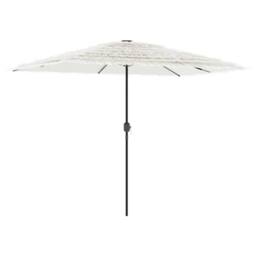 Berkfield Home Durable Garden Parasol with Steel Pole White 300x200x250 cm - Size: 300 x 200 x 250 cm - thumbnail 5