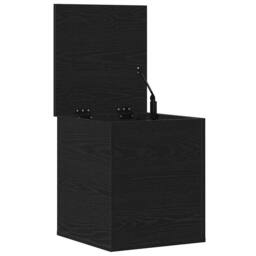 Berkfield Home Storage Box in Black Oak - 40x42x46 cm - Made of Engineered Wood - Size: 40 x 42 x 46 cm - thumbnail 5