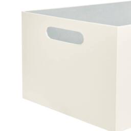 Wyld and Coco Beige Faux Leather Storage Basket Set of 3 with Handles - thumbnail 8