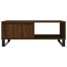 Berkfield Home Coffee Table Brown Oak 90x60x35 cm Engineered Wood - Size: 90 x 60 x 35 cm - thumbnail 5