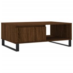 Berkfield Home Coffee Table Brown Oak 90x60x35 cm Engineered Wood - Size: 90 x 60 x 35 cm - thumbnail 2