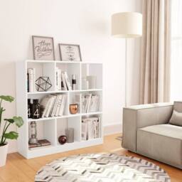 Berkfield Home Book Cabinet White 97.5x29.5x100 cm Engineered Wood - thumbnail 2