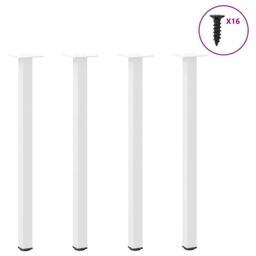 Berkfield Home Coffee Table Legs 4 pcs White 72-74 cm Steel - thumbnail 1