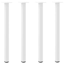 Berkfield Home Coffee Table Legs 4 pcs White 72-74 cm Steel - thumbnail 2