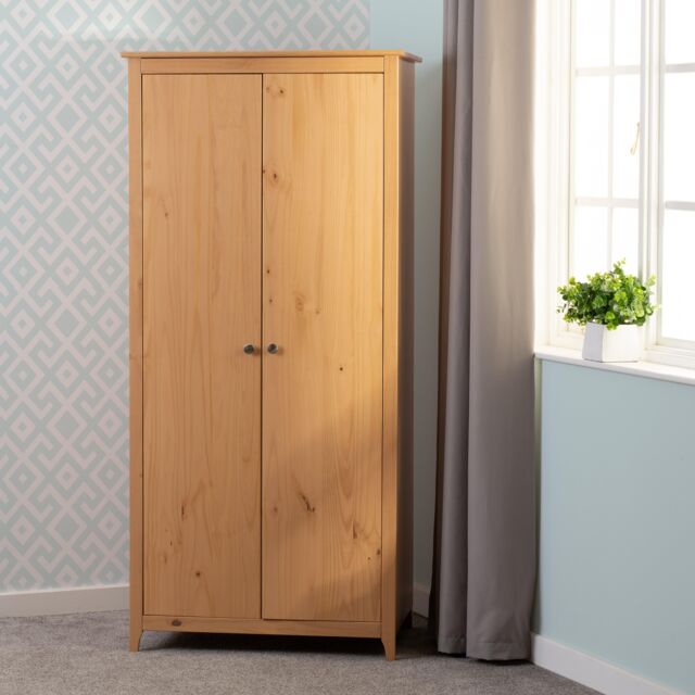 Seconique Oslo 2 Door Wardrobe in Natural - image 1