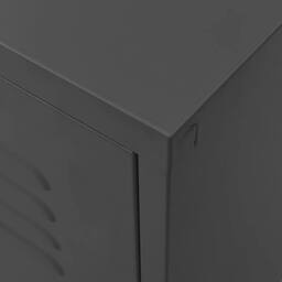 Berkfield Home TV Cabinet Anthracite 105x35x50 cm Steel in Dark Grey - Size: 105 x 35 x 50 cm - thumbnail 7