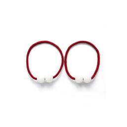 Lovii Pearl Magnetic Curtain Tiebacks 2 Pack Elegant Rope Holdbacks in Red - thumbnail 2