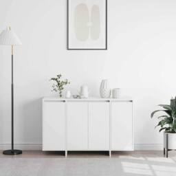 Berkfield Home White Sideboard White Engineered Wood 120 x 41 x 75 cm - thumbnail 4