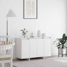Berkfield Home White Sideboard White Engineered Wood 120 x 41 x 75 cm - thumbnail 2