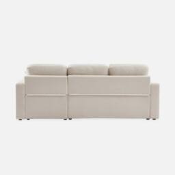 sweeek 3-seater Corner Sofa Bed In Boucle in Cream - thumbnail 3