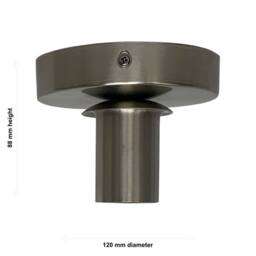 First Choice Lighting Cynthia - Satin Nickel Ceiling Flush Mount Ceiling Light for Shades in Silver - thumbnail 2
