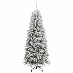 Berkfield Home Artificial Christmas Tree with 300 LEDs White 93 x 93 x 240 cm - thumbnail 3