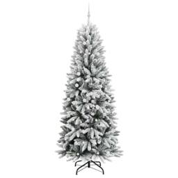 Berkfield Home Artificial Christmas Tree with 300 LEDs White 93 x 93 x 240 cm - thumbnail 4