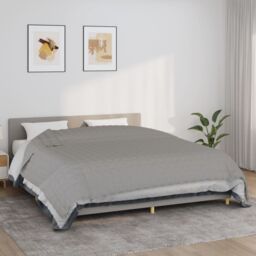 Berkfield Home Weighted Blanket Grey 235x290 cm 11 kg Fabric - thumbnail 1