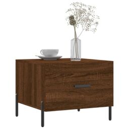 Berkfield Home Coffee Table Brown Oak 50x50x40 cm Engineered Wood - Size: 50 x 50 x 40 cm - thumbnail 3