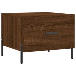Berkfield Home Coffee Table Brown Oak 50x50x40 cm Engineered Wood - Size: 50 x 50 x 40 cm - thumbnail 2