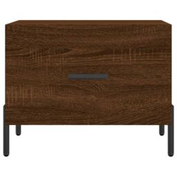 Berkfield Home Coffee Table Brown Oak 50x50x40 cm Engineered Wood - Size: 50 x 50 x 40 cm - thumbnail 5