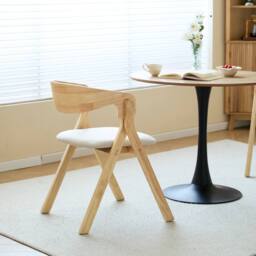 Nordlys Set of 2 Solid Wood & Fabric Dining Chairs in Brown - thumbnail 7