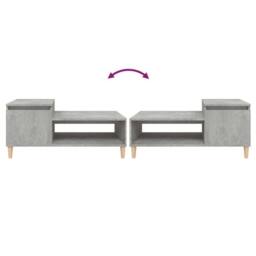 Berkfield Home Decorative Coffee Table Concrete Grey 100x50x45 cm Engineered Wood - Size: 100 x 50 x 45 cm - thumbnail 8