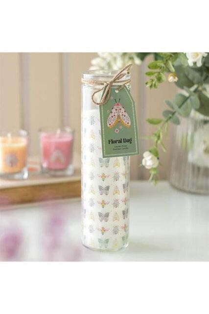 KDMD Floral Bug Garden Rose Tube Candle in White - image 1