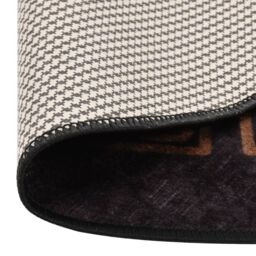 Berkfield Home Rug Washable 120 cm Black & Gold Anti Slip - Size: 100 cm diameter - thumbnail 4