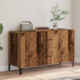 Berkfield Home Sideboard Old Wood 100x36x60 cm Engineered Wood in Brown - Size: 100 x 36 x 60 cm - thumbnail 4