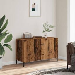 Berkfield Home Sideboard Old Wood 100x36x60 cm Engineered Wood in Brown - Size: 100 x 36 x 60 cm - thumbnail 1