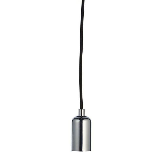 Loops Hanging Ceiling Pendant Light & Rose Kit Chrome Steel Industrial Adjustable Lamp in Metallics - image 1