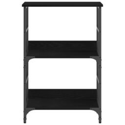 Berkfield Home Bookshelf Black Oak 50x33x82 cm Engineered Wood & Steel - Size: 50 x 33 x 82 cm - thumbnail 5