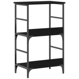 Berkfield Home Bookshelf Black Oak 50x33x82 cm Engineered Wood & Steel - Size: 50 x 33 x 82 cm - thumbnail 7