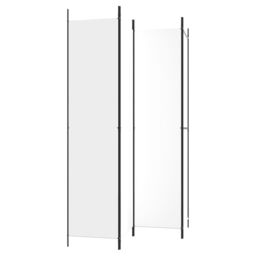 Berkfield Home 4-Panel Room Divider White 200x220 cm Fabric - thumbnail 5