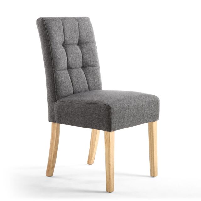 Shankar Moseley Waffle Linen Effect Steel Grey in Natural Legs